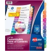 Dividers|Avery Ready Index Table of Contents Pre-Printed Numeric Paper Divider, 12 Tabs, Multicolor, 1 Set (11141)