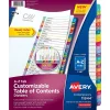 Dividers|Avery Ready Index Table of Contents Paper Dividers, A-Z Tabs, Contemporary Multicolor (11844)