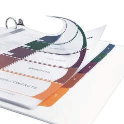 Dividers|Avery Ready Index Table of Contents Plastic Dividers, 1-5 Tabs, Multicolor (11816)