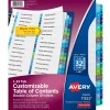 Dividers|Avery Ready Index Table of Contents Double Column Paper Dividers, 1-32 Tabs, Multicolor (11322)
