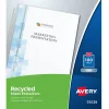 Sheet Protectors|Avery Recycled Economy Lightweight Sheet Protectors, 8-1/2" x 11", Clear, 100/Box (75539)