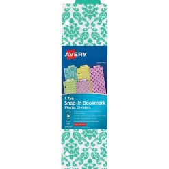 Dividers|Avery Snap-In File Folder Divider, Assorted Colors, 5 Dividers per Set (24909)