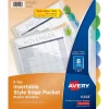 Dividers|Avery Style Edge Insertable Plastic Dividers with Pocket, 8 Tabs, Multicolor (11293)