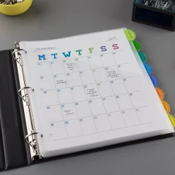 Dividers|Avery Style Edge Insertable Plastic Dividers with Pocket, 8 Tabs, Multicolor (11293)