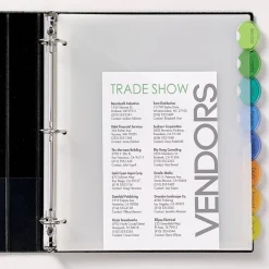 Dividers|Avery Style Edge Insertable Plastic Dividers with Pocket, 8 Tabs, Multicolor (11293)