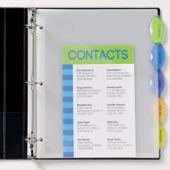 Dividers|Avery Style Edge Insertable Plastic Dividers with Pocket, 5 Tabs, Multicolor (11292)