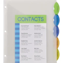 Dividers|Avery Style Edge Insertable Plastic Dividers with Pocket, 5 Tabs, Multicolor (11292)