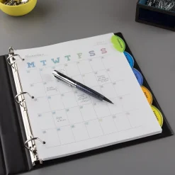 Dividers|Avery Style Edge Insertable Plastic Dividers, 5-Tab, Assorted, 120/Carton