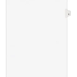 Dividers|Avery Style Individual Legal Divider, Tab D, 8.5" x 11", White, 25/Set (01404)