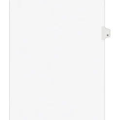Dividers|Avery Style Individual Legal Divider, Tab G, 8.5" x 11", White, 25/Set (01407)