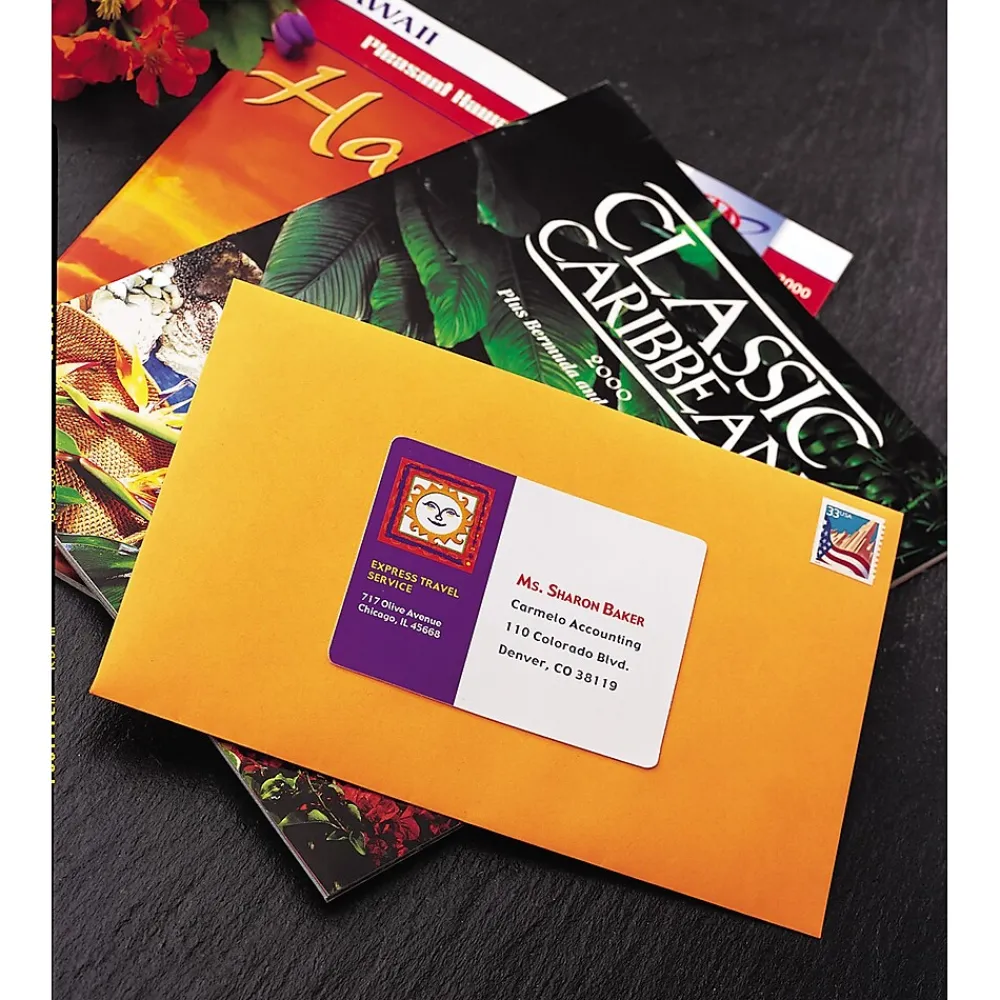 Clearance Avery Sure Feed Inkjet Shipping Labels, 3-1/3" x 4", White, 120 Labels/Pack (8254)