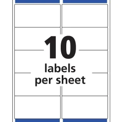 Clearance Avery Sure Feed Inkjet Shipping Labels, 2