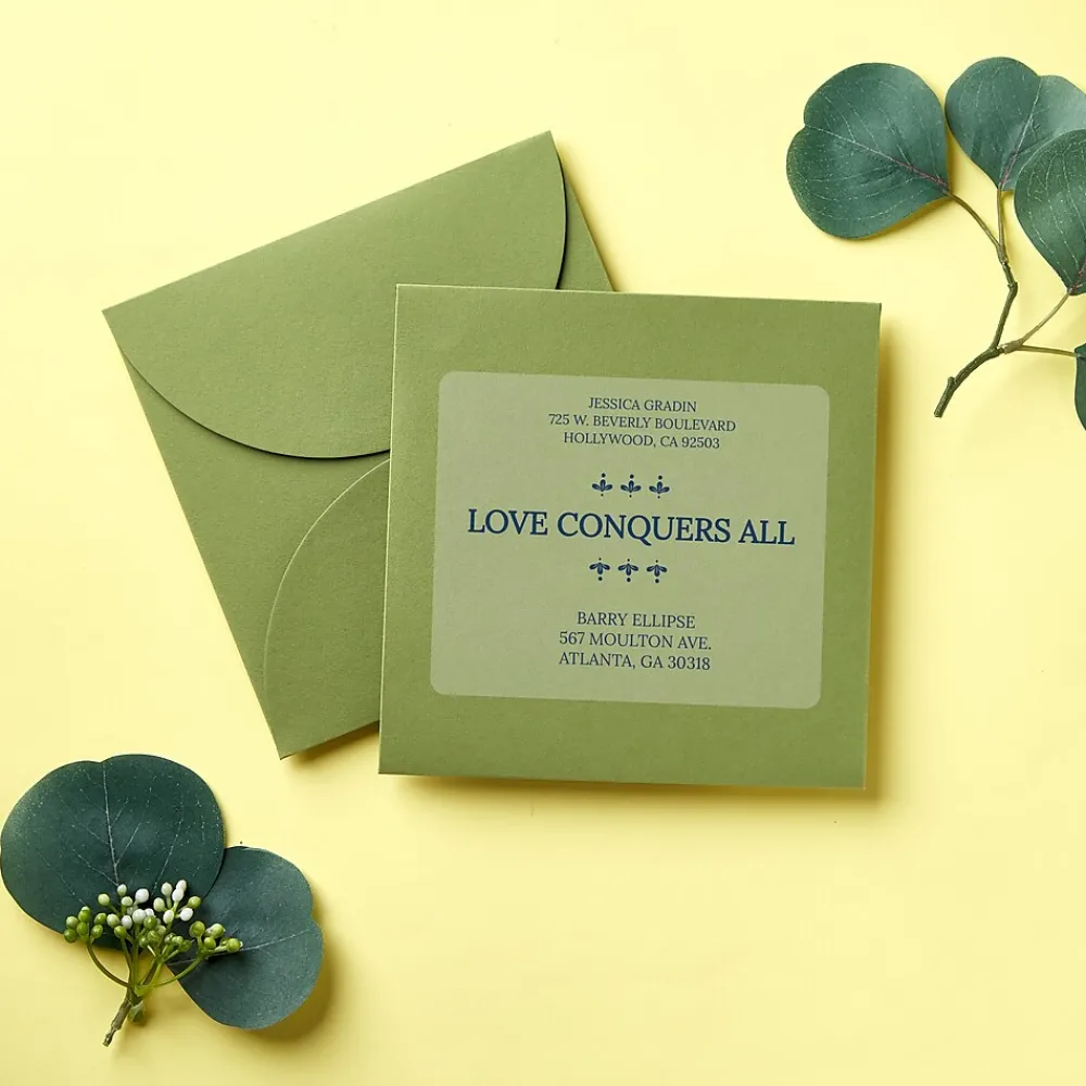 Clearance Avery Sure Feed Inkjet Shipping Labels, 2" x 4", Clear, 10 Labels/Sheet, 100 Labels/Pack (18663)