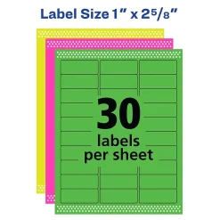 Discount Avery Sure Feed Laser Address Labels, 1 x 2 5/8