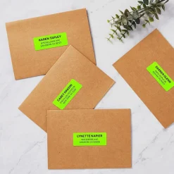 Sale Avery Sure Feed Laser Address Labels, 1" x 2 5/8", Neon Green, 750 Labels/Pack (5971) Bright Green