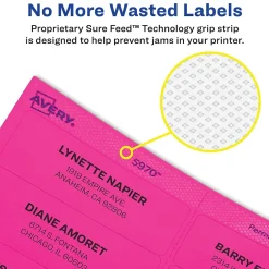 Labels|Avery Sure Feed Laser Shipping Labels, 2