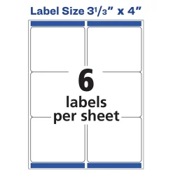 Online Avery Sure Feed Laser/Inkjet Shipping Labels, 3-1/3