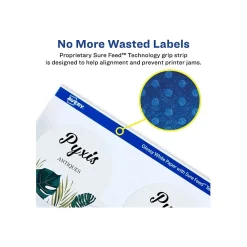Labels|Avery Sure Feed Laser/Inkjet Round Labels, 3