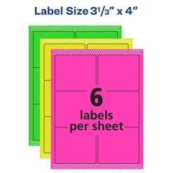 Labels|Avery Sure Feed Laser/Inkjet ID Labels, 3-1/3