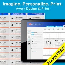 Labels|Avery Sure Feed Laser/Inkjet File Folder Labels, 2/3