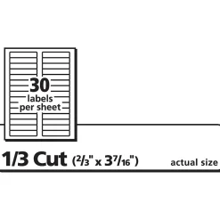 Labels|Avery Sure Feed Laser/Inkjet File Folder Labels, 2/3