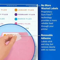Labels|Avery Sure Feed Laser/Inkjet ID Labels, 3-1/3