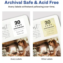 Labels|Avery Sure Feed Laser/Inkjet Identification Labels, 1 1/4