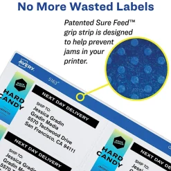 Labels|Avery Sure Feed Laser/Inkjet Identification Labels, 1 1/4