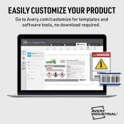 Labels|Avery Surface Safe Laser/Inkjet Label Safety Signs, 3 1/2