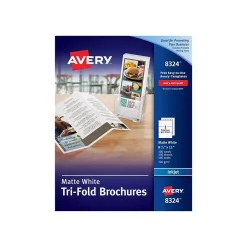 Photo Paper*Avery Tri-Fold Matte Brochure Paper, 8.5" x 11", 100 Sheets/Pack (08324)