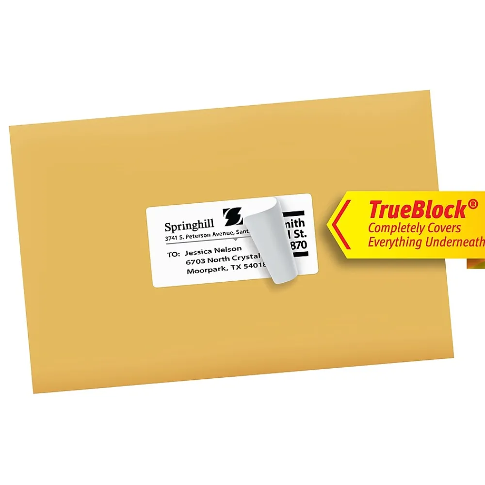 Clearance Avery TrueBlock Laser Shipping Labels, 2" x 4", White, 5,000 Labels/Box (95910)