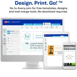 New Avery TrueBlock Laser Shipping Labels, 2-1/2