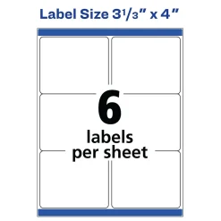 Sale Avery TrueBlock Laser Shipping Labels, 3-1/3