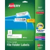 Labels|Avery TrueBlock Laser/Inkjet Extra Large File Folder Labels, 15/16" x 3-7/16", White, 450 Labels/Pack (5027)