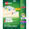 Labels|Avery TrueBlock Laser/Inkjet Extra Large File Folder Labels, 15/16" x 3-7/16", Assorted Colors, 450 Labels/Pack (5026)