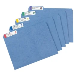 Labels|Avery TrueBlock Laser/Inkjet Extra Large File Folder Labels, 15/16" x 3-7/16", Assorted Colors, 450 Labels/Pack (5026)