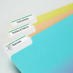 Labels|Avery TrueBlock Laser/Inkjet File Folder Labels, 2/3" x 3-7/16", White/, 1,500 Labels/Pack (5866) Green