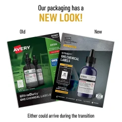 Labels|Avery UltraDuty Waterproof Laser GHS Chemical Labels 2