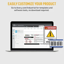 Labels|Avery UltraDuty Waterproof Laser GHS Chemical Labels, 2" x 4", White, 500 Labels/Box (60505)