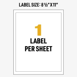 Best Avery UltraDuty Waterproof Laser GHS Chemical Labels, 8-1/2