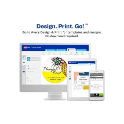 Labels|Avery Waterproof Laser/Pigment-Inkjet Square Labels, 2