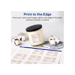 Labels|Avery Waterproof Laser/Pigment-Inkjet Square Labels, 2