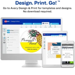 Labels|Avery Waterproof Wraparound Laser/Pigment-Inkjet Rectangle Labels, 3 1/4