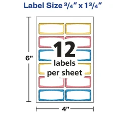 Labels|Avery Water-Resistant Laser/Inkjet ID Labels on 4