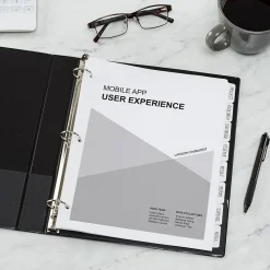 Dividers|Avery Write & Erase Paper Dividers, 8 Tabs, White, 24 Sets/Box (11507)