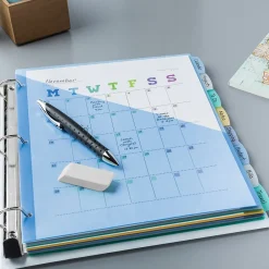 Dividers|Avery Write & Erase Pocket Plastic Dividers, 8 Tabs, Multicolor (16177)