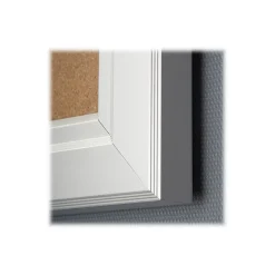 Bulletin*Azar Cork Enclosed Bulletin Board, Aluminum Frame, 42.32