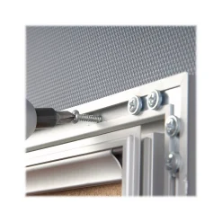 Bulletin*Azar Cork Enclosed Bulletin Board, Aluminum Frame, 29.72