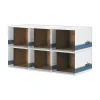 File Storage|Bankers Box® Bankers Box File/Cube™ Quick Set-Up Corrugated File Storage Box Shells, Letter/Legal Size, White/Blue, 6/Carton (0162601)