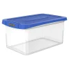 File Storage|Bankers Box® Bankers Box Heavy-Duty Latch Lid Plastic File Box, Letter Size, Blue/Clear, Each (86101)
